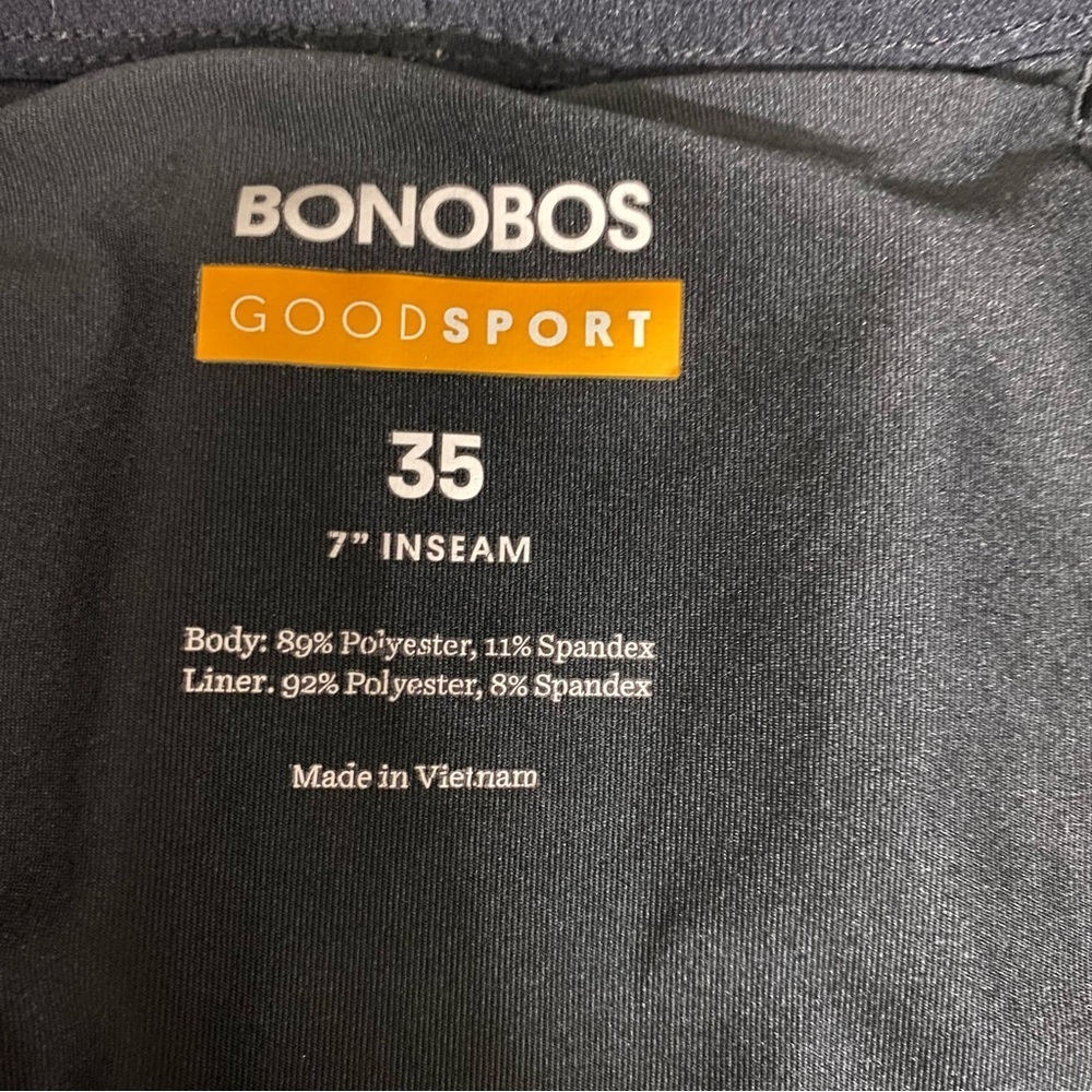Bonobos Goodsport Men's Size 35 Lined Swim Trunks Board Shorts 7” Inseam Black - Picture 7 of 7